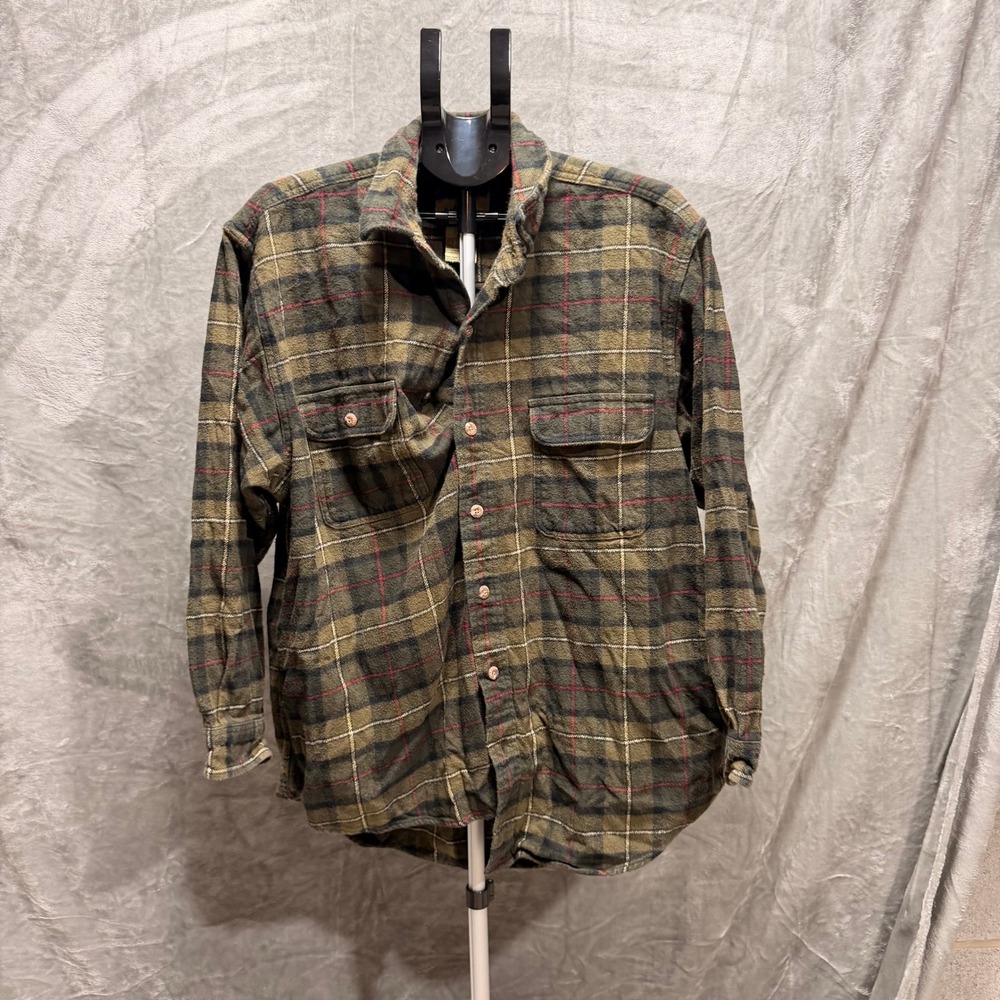 Field & Stream Mens XL Plaid Flannel Long Sleeve Button Up Shirt‎ Cotton